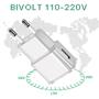 Imagem de Kit 5 Fonte Carregador Adaptador 3.1 1usb Atacado Bivolt