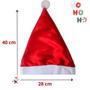 Imagem de Kit 5 Gorros Papai Noel Festa Natal Cetim Luxo 40cmx28cm