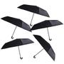 Imagem de Kit 5 guarda chuva sombrinha simples preto cabo j curvo atacado revenda