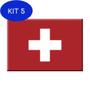 Imagem de Kit 5 Ímã da bandeira da Suíça