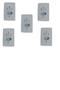 Imagem de Kit 5 Interruptor Paralelo Tecla Simples + 1 Tomada 2P+T 20A - Veltra