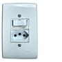 Imagem de Kit 5 Interruptor Paralelo Tecla Simples + 1 Tomada 2P+T 20A - Veltra
