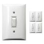 Imagem de Kit 5 Interruptor Simples 1 Tecla 10A Branco Com Placa Espelho Bivolt 127v e 250v