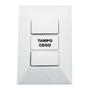 Imagem de Kit 5 Interruptor Simples 10A 2 Teclas Branco Com Placa Espelho Linha Dubai 127v e 250v Bivolt