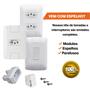 Imagem de Kit 5 Interruptor Simples Aria Branco Tramontina 6A/250V Com Parafusos e Furo Oblongo