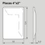 Imagem de Kit 5 Interruptores Pial Zeffia 4x2 Com 1 Tecla Simples Com Suporte Placa