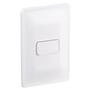 Imagem de Kit 5 Interruptores Pial Zeffia 4x2 Com 1 Tecla Simples Com Suporte Placa