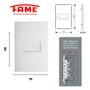 Imagem de Kit 5 Interruptores Simples 16a/250v C/Placa 4x2 Branco Fame