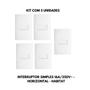 Imagem de Kit 5 Interruptores Simples 16a/250v C/Placa 4x2 Branco Fame