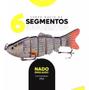 Imagem de Kit 5 Iscas Artificial Lambari Articulado Segmentos e 10 cm e 18 gramas Para Tucunaré Robalo Dourado Black Bass Traíra  +  Estojo
