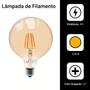 Imagem de Kit 5 LAMPADA LUMIER LED FILAMENTO G125 4W 2200K IP20