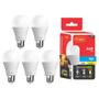 Imagem de Kit 5 Lâmpadas Led Bulbo 9w E27 Branco Frio Inmetro G-Light