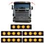 Imagem de Kit 5 Lanterna Tapa-Sol Led Amarela Compatível Scania S5