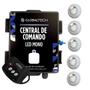 Imagem de Kit 5 Led Piscina Monocromático 9W + Central + Controle - Luxpool