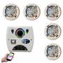 Imagem de Kit 5 Leds Eco 9W Rgb Sodramar Com Comando Wifi