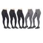 Imagem de Kit 5 leggings feminina adulto lisa basica suplex fitness uniforme academia ginástica trabalho