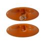 Imagem de Kit 5 Luminária Pendente Chapéu Chinês Com Interior Laranja Com Fiação 110/220v