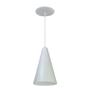 Imagem de Kit 5 Luminária Pendente Cone Com Interior Branco Brilho Com Fiação 110/220v