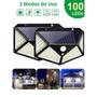 Imagem de Kit 5 Luminária Solar 100 Led Arandela A Prova Dágua Com Sensor De Presença