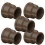 Imagem de Kit 5 Luva Soldável Redução Roscável PVC Marrom Tubos Água Fria 3/4x1/2” Polegadas DN 25x20mm Tigre