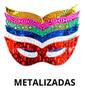 Imagem de Kit 5 Máscaras Carnaval Metalizadas Com Elástico Festas