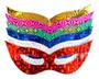 Imagem de Kit 5 Máscaras Carnaval Metalizadas Com Elástico Festas
