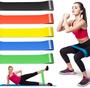 Imagem de Kit 5 Mini Band Elástico Exercício Academia Malhar Fit Treino Em Casa Funcional Faixas Theraband Musculação Ombro Braço