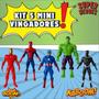 Imagem de Kit 5 Mini Bonecos Heróis Marvel Vingadores Colecionador