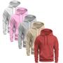 Imagem de Kit 5 Moletons Liso Basico Blusa De Frio Canguru Confortavel Inverno