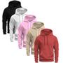 Imagem de Kit 5 Moletons Liso Basico Blusa De Frio Canguru Confortavel Inverno