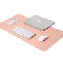 Imagem de Kit 5 Mouse Pad 100x48 Extra Grande Sintetico Premium Slim Rosa Claro Antiderrapante Impermeavel  