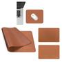 Imagem de Kit 5 Mouse Pad 25x20cm Marrom Castor Pequeno Sintético Fino Antiderrapante