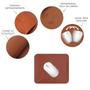 Imagem de Kit 5 Mouse Pad 25x20cm Marrom Castor Pequeno Sintético Fino Antiderrapante