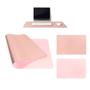 Imagem de Kit 5 Mouse Pad 70x30cm Grande Tapete de Mesa Sintetico Premium Slim Rosa Claro