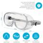 Imagem de Kit 5 Óculos de Proteção EPI Segurança com Lente Transparente Anti Embaçante, Multilaser HC226 Uso Hospitalar Industrial
