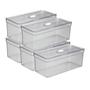Imagem de Kit 5 Organizadores Elegance Retangular Com Tampa Resistente