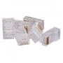 Imagem de Kit 5 Pacotes Conector RJ45 CAT5E Macho 201 FORTREK PACOTE C/ 500 PEÇAS