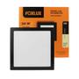 Imagem de Kit 5 Painel LED 24 W 4000k Quadrado Embutir Preto Foxlux