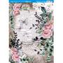 Imagem de Kit 5 Papel Decoupage Rosas, Renda, Borboletas Vintage Pdz-014 24,5x33cm Litoarte