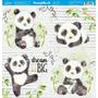 Imagem de Kit 5 Papel Scrapbook Dupla Face Panda, Bambu Sd-1076 30,5x30,5cm Litoarte