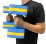 Imagem de Kit 5 Pares de Halteres Hidroginástica em EVA DF1093-A G 3 a 4kg Azul/Amarelo