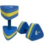 Imagem de Kit 5 Pares de Halteres Hidroginástica em EVA DF1093-A G 3 a 4kg Azul/Amarelo