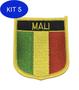 Imagem de Kit 5 Patche Aplique Bordado Escudo Da Bandeira Do Mali 6X7