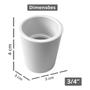 Imagem de  Kit 5 Pcs Luva De Conexão Conduíte Eletroduto Pvc 3/4pol Cor Branco