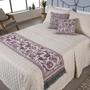 Imagem de Kit 5 Pçs Peseira Com Almofadas Grécia Jacquard King - Valle Enxovais