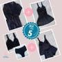 Imagem de Kit 5 peças amamentação robe camisola babydoll calcinha sutiã