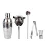 Imagem de Kit 5 Peças Coqueteleira Inox 500mL Dosador Pinça Gelo Separador Colher Bailarina Para Drinks Barman Bar