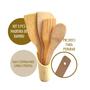 Imagem de Kit 5 Peças De Bambu Gourmet Colher Garfo Espátula Antiaderente Para Cozinhar