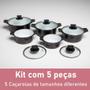 Imagem de Kit 5 Peças: Panelas Revestidas de Cerâmica - Preto