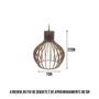 Imagem de Kit 5 Pendente Lustre Luminoso Teto Turin Mdf E27-21X18Cm